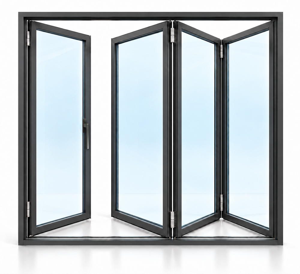 4-1-3 Bi - Folding Door ,3 Doors Right 1 Swing Door Left