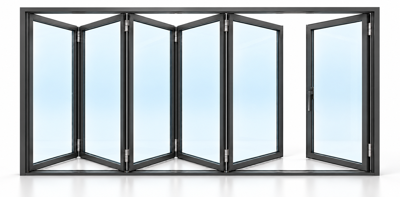 6-5-1 Bi - Folding Door ,5 Doors Left 1 Swing Door Right